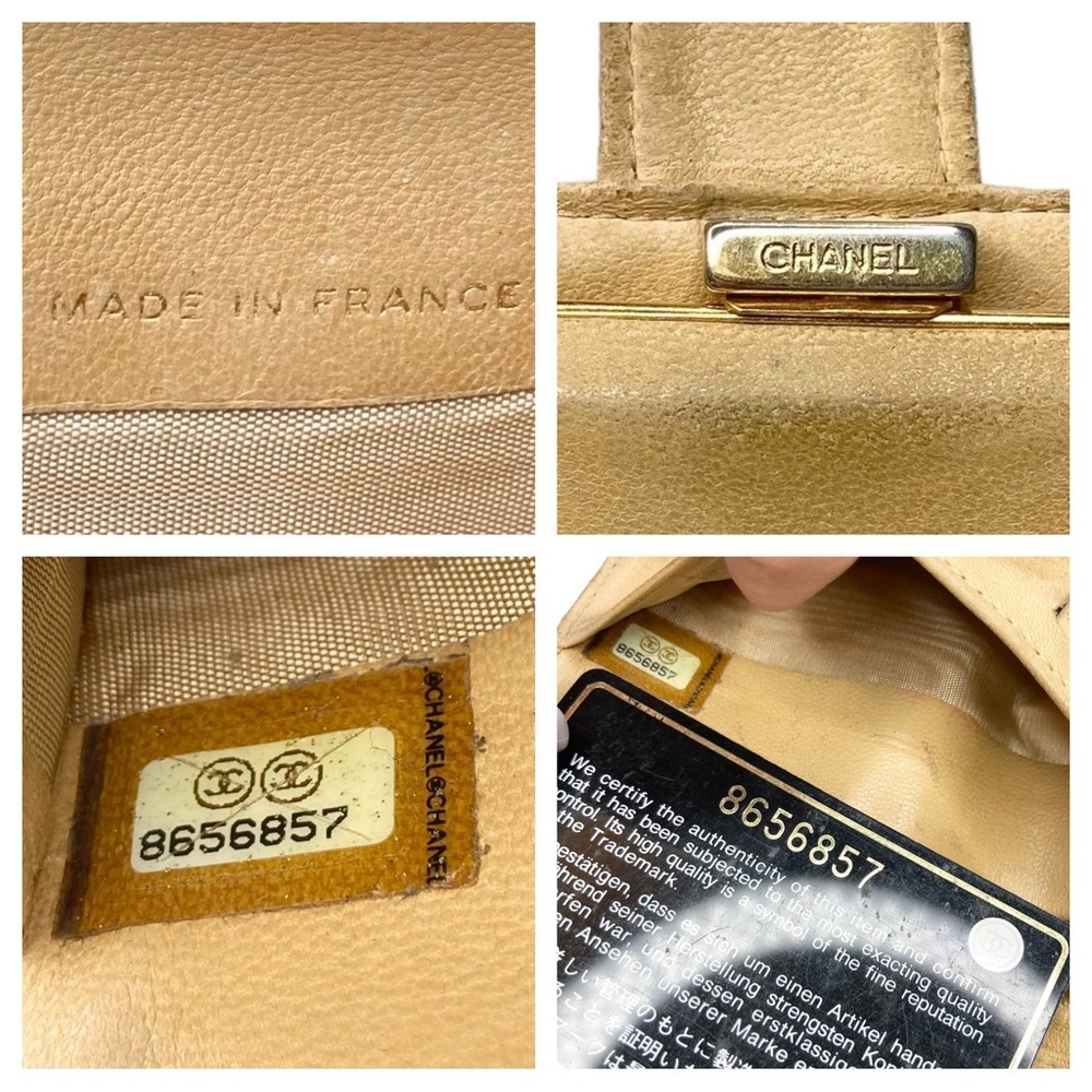 CHANEL Beige Pebbled Leather Bi-Fold Wallet - Picture 2 of 16